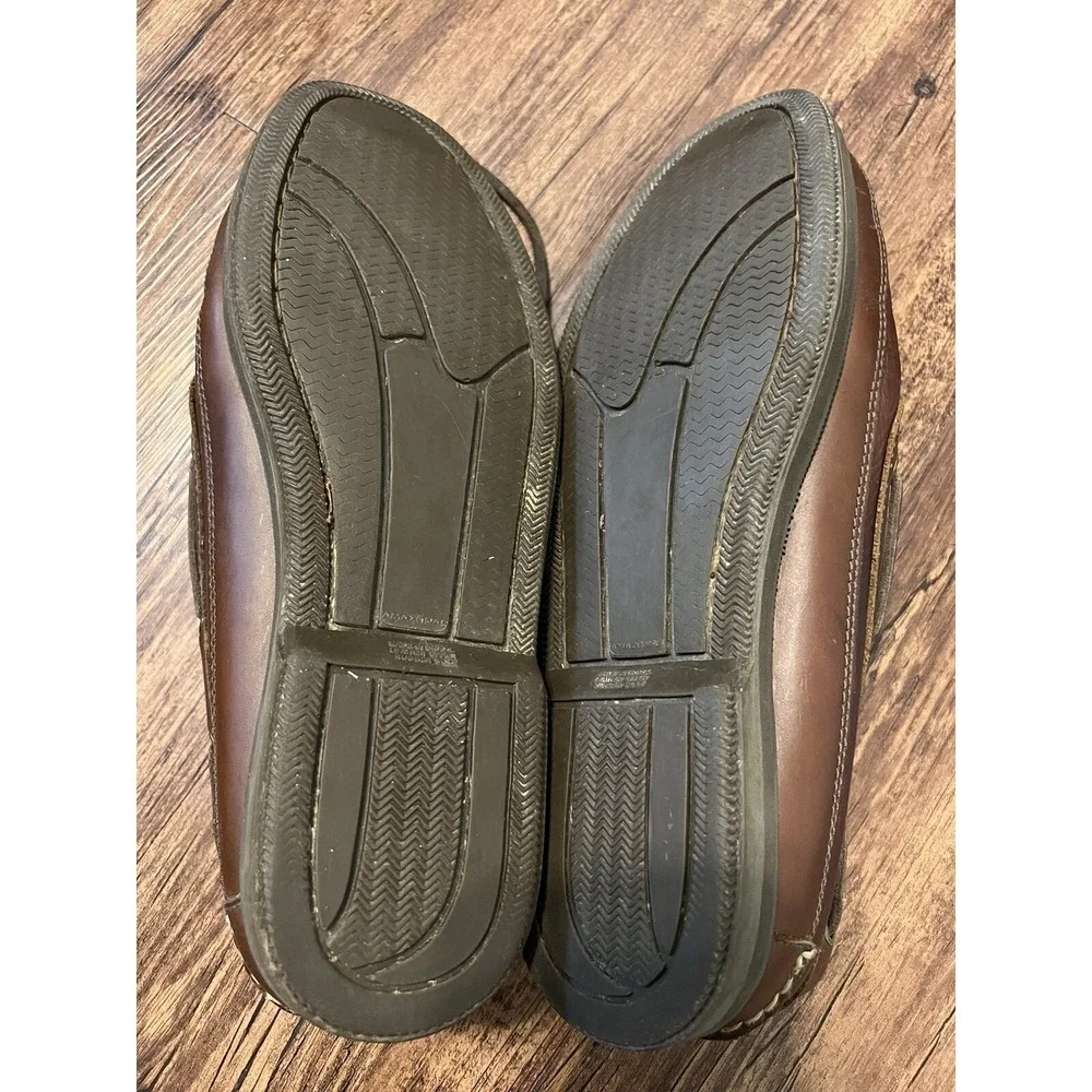 Highland Creek 31313 Men's Boat Dock Shoes Loafers Size 10.5 M Lace Up Leather